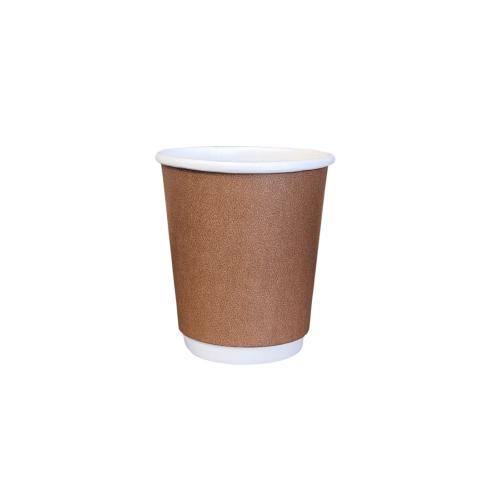 Стакан двухслойный крафт/белый 180 мл (70)*23 кр 71