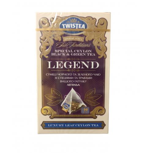 Чай TWISTEA чёрно-зелёный LEGEND пирамидка 20 п 