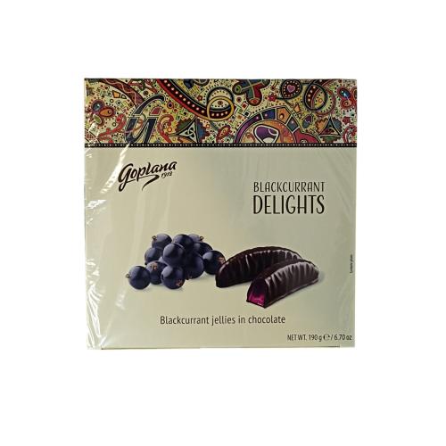 Конфеты желейные GOPLANA Delights Blackcurrant в шоколаде 190 г 