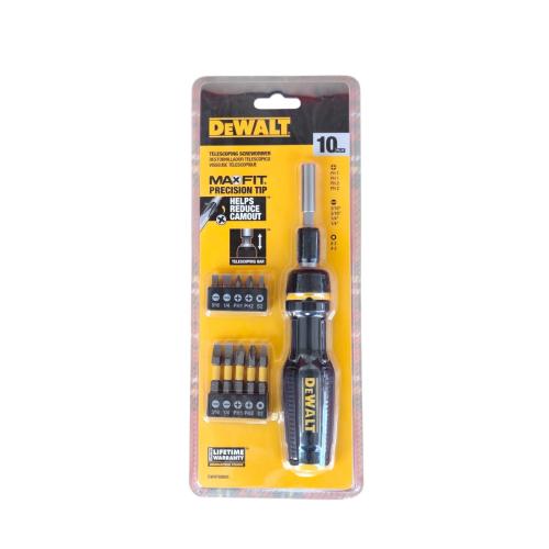 Отвертка – набор DeWALT FULL FIT Telescoping со сменными битами 10 бит (DWHT68001-0)
