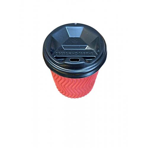 Стакан бумажный гофрированный Красный 175 мл (20)