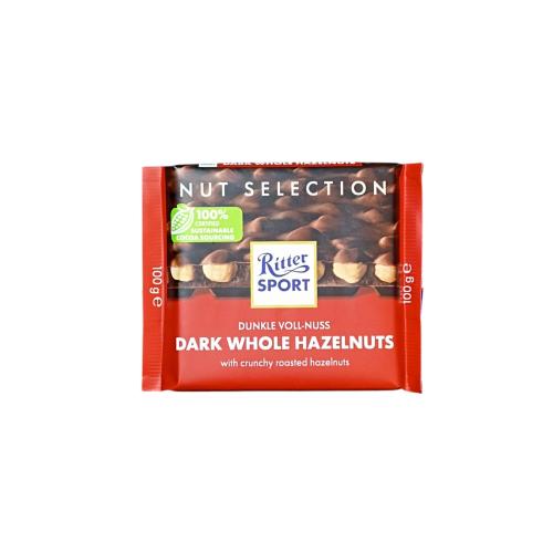 Шоколад Ritter Sport черный с целым лесным орехом 100 г 