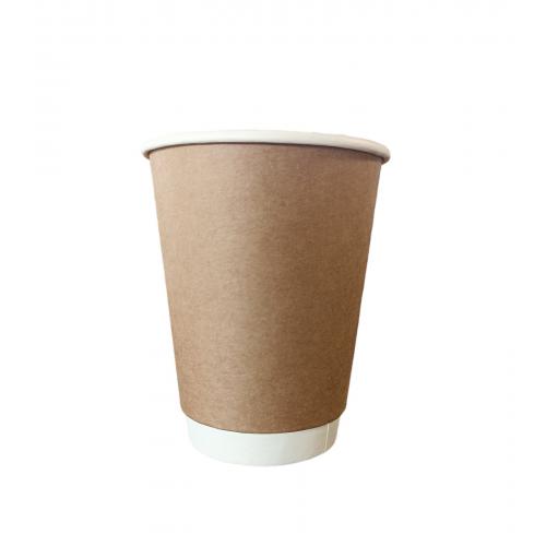 Стакан двухслойный Крафт білий 400 мл 30 шт в ящике 25 уп