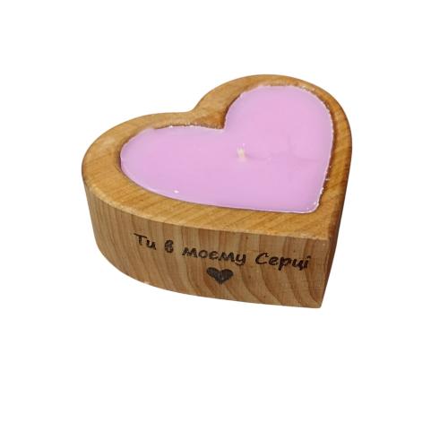 Свеча ароматизированная из натурального дерева 