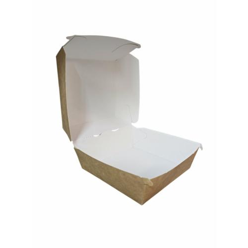 Коробка для бургеров 110х110х70 крафт