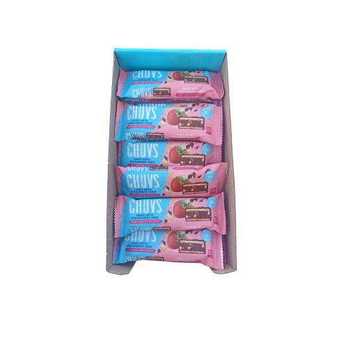 Конфеты Chuvs яблочное пюре,клубничный сок, арахис 30г (36)