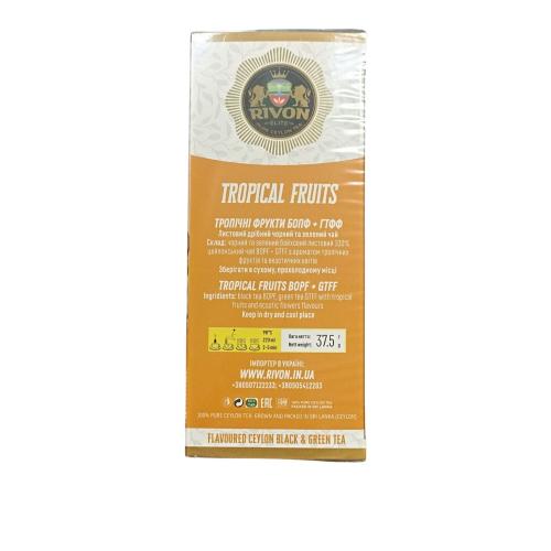 Чай Rivon Tropical Fruits чёрный и зелёный в конверте 25 п 