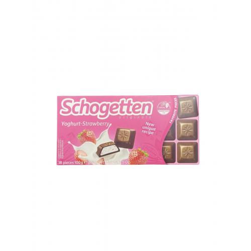 Шоколад Schogеtten молочний з полуничним йогуртом 100 г