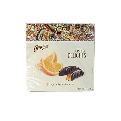 Конфеты желейные GOPLANA Delights Orange в шоколаде 190 г 