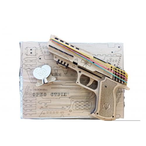 Деревяный конструктор пистолет Glock