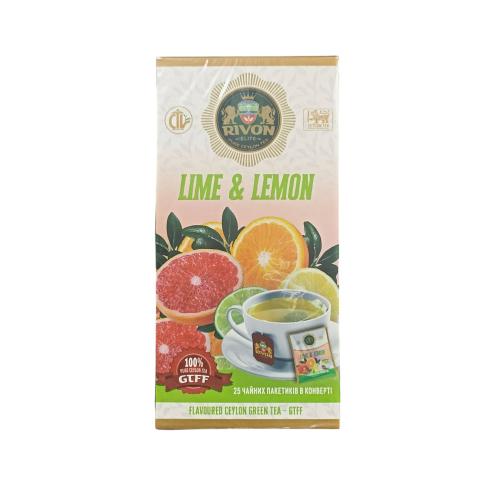 Чай Rivon Lime & Lemon зеленый в конверте 25 п 