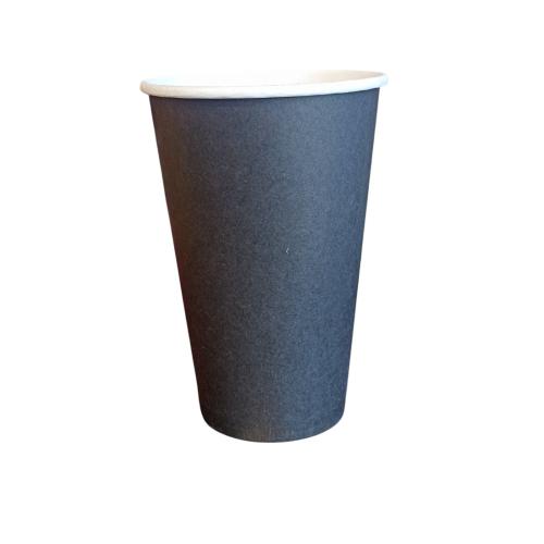 Стакан бумажный Чёрный 500 мл (35)