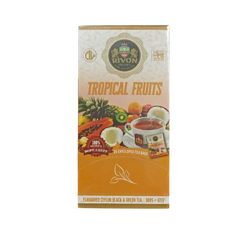 Чай Rivon Tropical Fruits чёрный и зелёный в конверте 25 п 