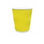 Купить Стакан бумажный гофрований Жёлтый 300 мл (20) в интернет-магазине «Файна Кава»