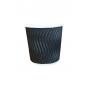 Купить Стакан бумажный гофрированный Чёрный 110 мл (20) в интернет-магазине «Файна Кава»