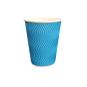 Придбати Стакан паперовий гофрований U 400 мл Блакитний (25) в интернет-магазине «Файна Кава»