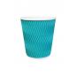 Придбати Стакан паперовий гофрований Бірюзовий 300 мл (20) в интернет-магазине «Файна Кава»