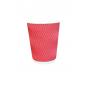 Купить Стакан бумажный гофрированный Красный 250 мл (20) в интернет-магазине «Файна Кава»