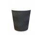 Купить Стакан бумажный гофрированный Чёрный 300 мл (20) в интернет-магазине «Файна Кава»