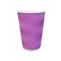 Придбати Стакан паперовий гофрований Фіолетовий 340 мл (20) в интернет-магазине «Файна Кава»