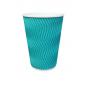 Придбати Стакан паперовий гофрований Бірюзовий 340 мл (20) в интернет-магазине «Файна Кава»