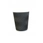 Стакан бумажный гофрированный Чёрный 250 мл (20)