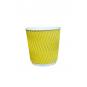 Купить Стакан бумажный гофрированный Жёлтый 110 мл (20) в интернет-магазине «Файна Кава»