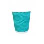 Купить Стакан бумажный гофрированный Бирюзовый 175 мл (20) в интернет-магазине «Файна Кава»