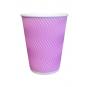 Придбати Стакан паперовий гофрований Фіолетовий 400 мл (15)  в интернет-магазине «Файна Кава»
