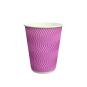 Придбати Стакан паперовий гофрований U 400 мл Рожевий (25) в интернет-магазине «Файна Кава»