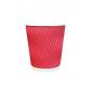 Купить Стакан бумажный гофрированный Красный 175 мл (20) в интернет-магазине «Файна Кава»