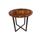 Столик журнальный из эпоксидной смолы с подсветкой D-500. H-450