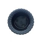 Кашпо из ротанга для цветов 12 л высокое двойное Графит