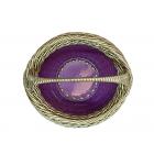 Кашпо из ротанга для цветов 9 л с ручкой Бронза