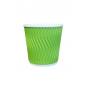 Стакан бумажный гофрированный Зелёный 110 мл (20)